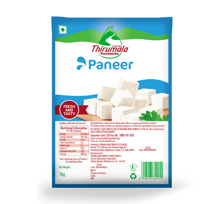 Paneer 1kg, 500g, 250g - Thirumala Milk 